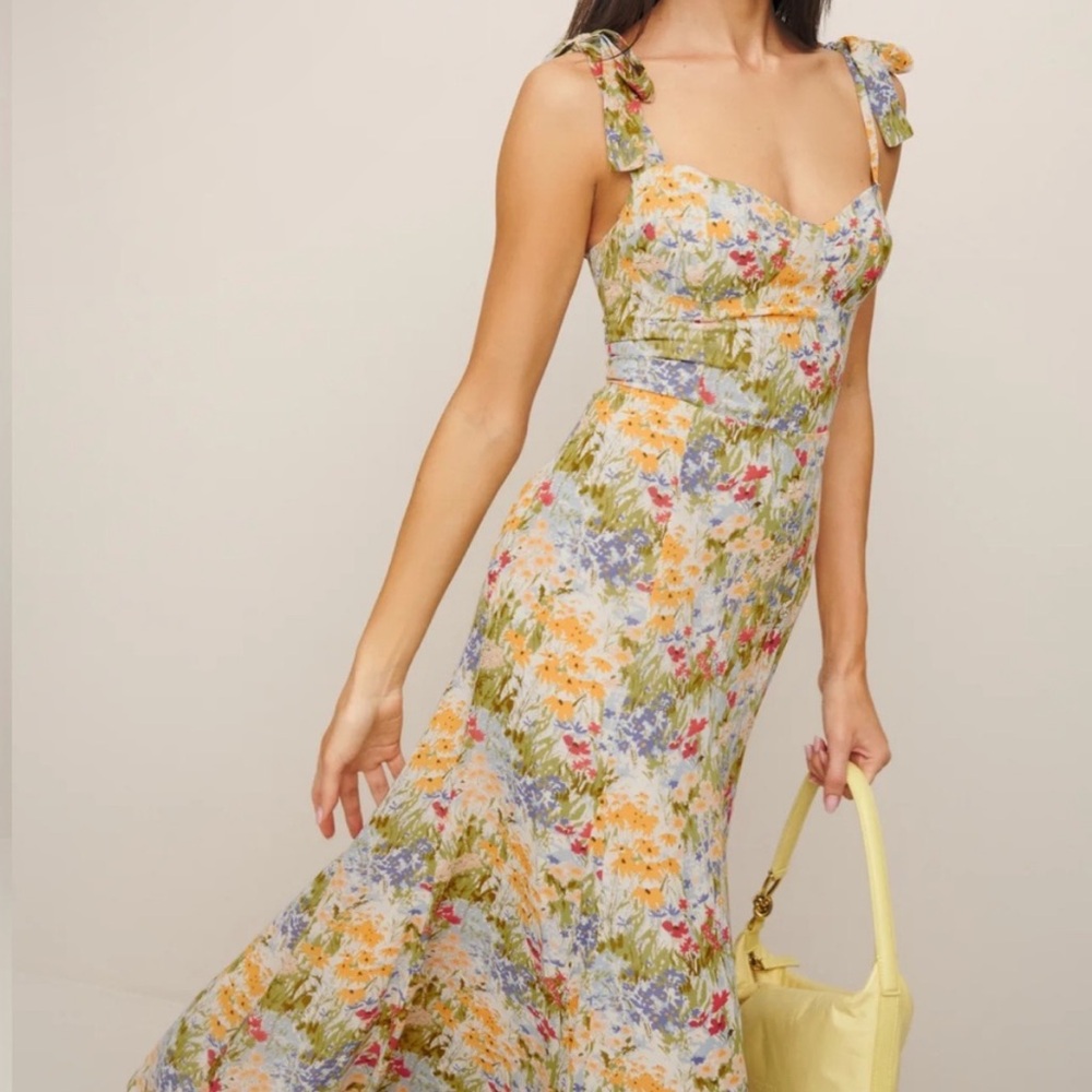 Reformation Nadira Midi Dress Countryside Floral Sundress Spring size 0
